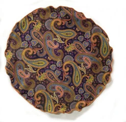 Peach Paisley 2-in-1 Pouf Round Pocket Square 12 Peach Paisley 2-in-1 Pouf Round Pocket Square -Fashion Formal Wear Store Peach Paisley 3 39303.1656022090