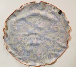 Peach Paisley 2-in-1 Pouf Round Pocket Square 17 Peach Paisley 2-in-1 Pouf Round Pocket Square -Fashion Formal Wear Store Peach Paisley 5 29598.1656022078