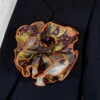Peach Paisley 2-in-1 Pouf Round Pocket Square -Fashion Formal Wear Store Peach Paisley a 97588.1656022046