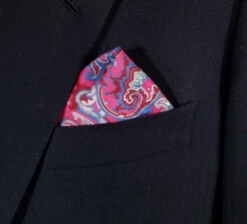 Pink Paisley 2-in-1 Pouf Round Pocket Square 10 Pink Paisley 2-in-1 Pouf Round Pocket Square -Fashion Formal Wear Store Pink Paisley 3 04525.1656021952