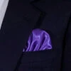 Purple Satin Pre-Folded Pocket Square Insert -Fashion Formal Wear Store Purple A 37861.1678736688