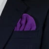 Deep Purple 100% Silk Pre-Folded Pocket Square Insert 1 Deep Purple 100% Silk Pre-Folded Pocket Square Insert -Fashion Formal Wear Store Purple solid A 95696.1682528859