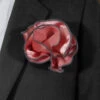 Antonio Ricci 2-in-1 Pouf Round Pocket Square - Rose Pink With Grey Trim 1 Antonio Ricci 2-in-1 Pouf Round Pocket Square - Rose Pink With Grey Trim -Fashion Formal Wear Store Rose grey a 93129.1654626566