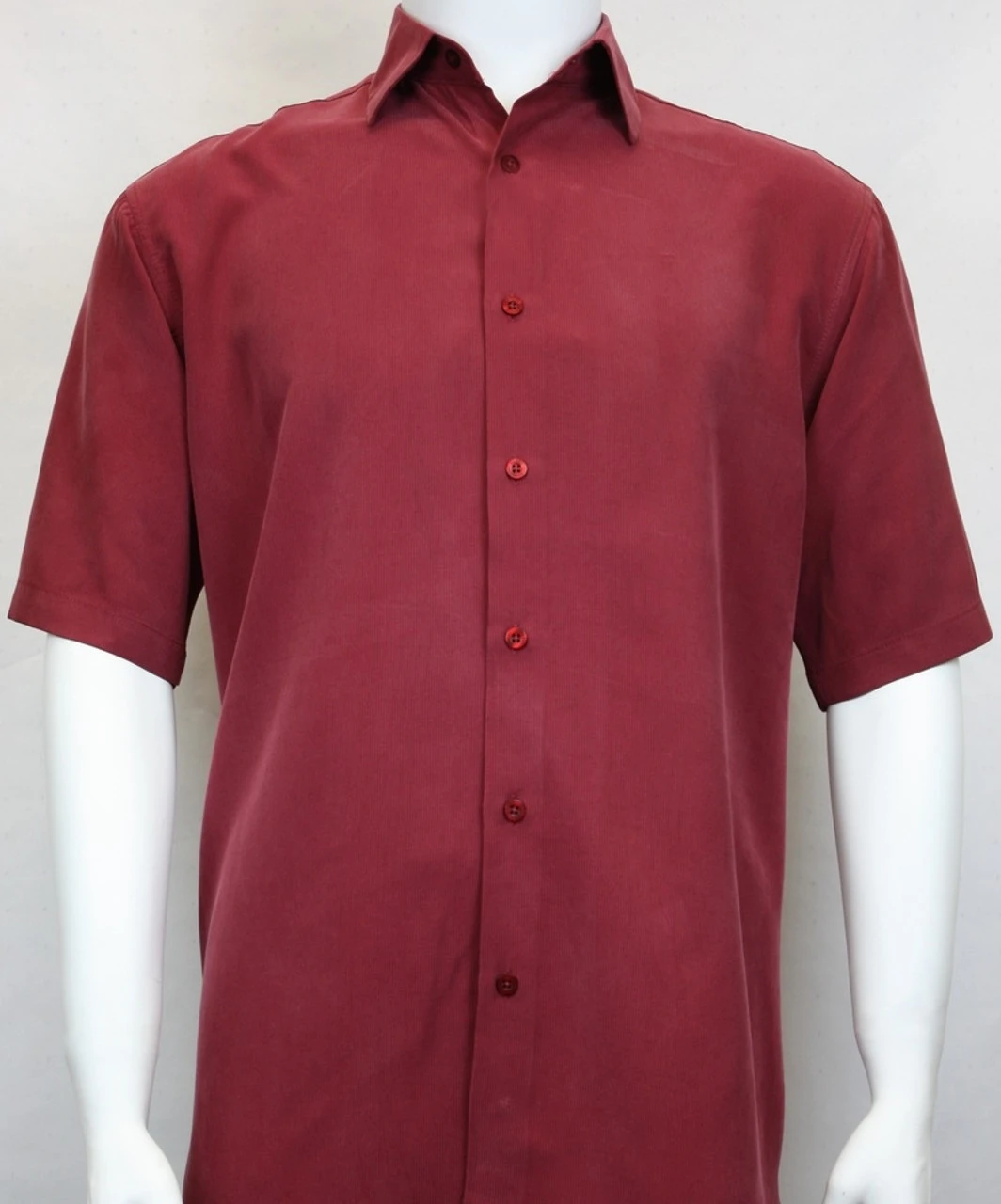 Sangi Modal Blend Short Sleeve Camp Shirt - Red Tone 3 Sangi Modal Blend Short Sleeve Camp Shirt - Red Tone
