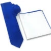 Antonia 100% Silk Tie W/Matching Trimmed Pocket Square - Royal Blue -Fashion Formal Wear Store SKTWH144 CON 00566.1550264161