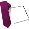 Antonia 100% Silk Tie W/Matching Trimmed Pocket Square - Raspberry 1 Antonia 100% Silk Tie W/Matching Trimmed Pocket Square - Raspberry -Fashion Formal Wear Store SKTWH158 CON 04512.1550268904