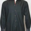 St. Cado Black & Red Contrasting Cuff Fashion Sport Shirt - Button Cuff