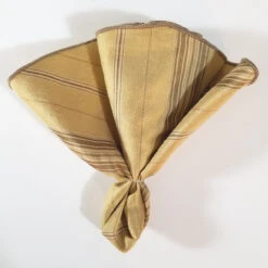 Antonio Ricci 2-in-1 Gold & Tan 100% Dupioni Silk Pouf Round Pocket Square 15 Antonio Ricci 2-in-1 Gold & Tan 100% Dupioni Silk Pouf Round Pocket Square -Fashion Formal Wear Store Silk TanStripe 2 72873.1675546497