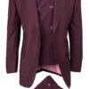 Tiglio Wide Leg Vested Italian Wool Suit - Burgundy -Fashion Formal Wear Store TGL SGIO BG 99519.1529772003