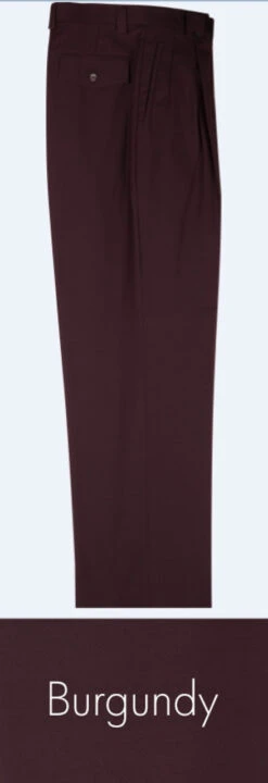 Tiglio 100% Wool Pleated Wide-Legged Slacks -Fashion Formal Wear Store TGL WL2576 burg 96720.1527006954