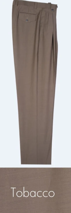 Tiglio 100% Wool Pleated Wide-Legged Slacks -Fashion Formal Wear Store TGL WL2576 tobac 75029.1527006953