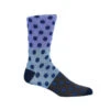 ThreadJar Premium Cotton & Spandex Socks - Blue & Purple Dot -Fashion Formal Wear Store TJ SK 751 62577.1644786150