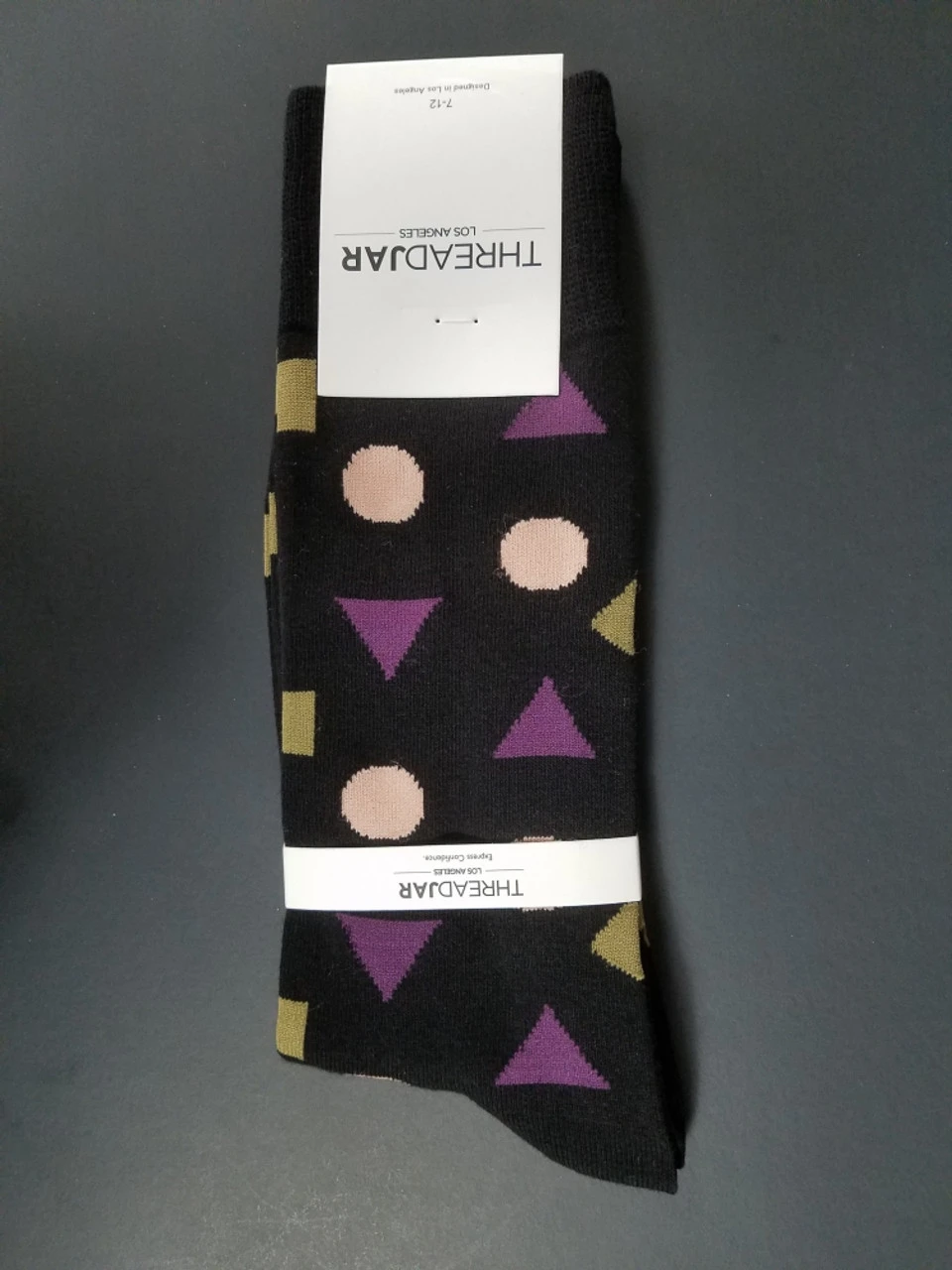 ThreadJar Premium Cotton & Spandex Socks - Geometric Designs 4 ThreadJar Premium Cotton & Spandex Socks - Geometric Designs - Image 2