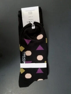 ThreadJar Premium Cotton & Spandex Socks - Geometric Designs 7 ThreadJar Premium Cotton & Spandex Socks - Geometric Designs -Fashion Formal Wear Store TJ SK 759 3 53859.1644792822