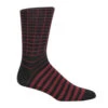 ThreadJar Premium Cotton & Spandex Socks - Burgundy Stripes On Black -Fashion Formal Wear Store TJ SK 764 02390.1652997130