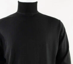 Bassiri Turtle-Neck Cotton Blend Knit Long Sleeve Sweater - Black 7 Bassiri Turtle-Neck Cotton Blend Knit Long Sleeve Sweater - Black -Fashion Formal Wear Store Turtle 631 black orig 2 91880.1600894123