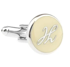 Personalized Initial Cufflinks Letter H (V-CF-1684-H-2)