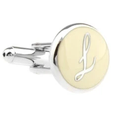 Personalized Initial Cufflinks Letter L (V-CF-1684-L-2)