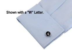 Personalized Initial Cufflinks Letter X (V-CF-1684BS-X) -Fashion Formal Wear Store V CF 1684BS cuff 52121.1549587870
