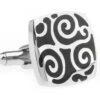 Black Scroll Stainless Steel Cufflinks (V-CF-230082SS) 1 Black Scroll Stainless Steel Cufflinks (V-CF-230082SS) -Fashion Formal Wear Store V CF 230082SS 2 32021.1523429061