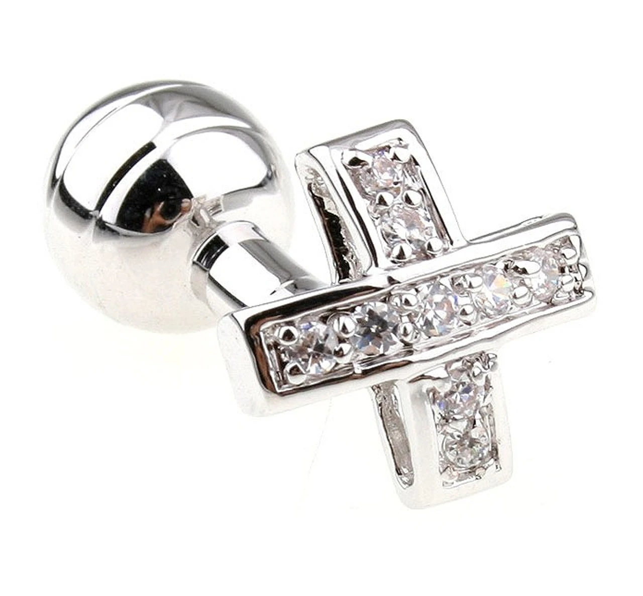 Petite Diamond Swarovski® Crystal Cufflinks (V-CF-250004-C) 3 Petite Diamond Swarovski® Crystal Cufflinks (V-CF-250004-C)