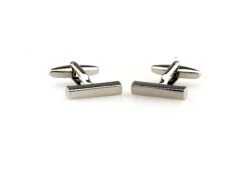Small Silver Elongated Cufflinks (V-CF-50282) -Fashion Formal Wear Store V CF 50282 3 75790.1535085796