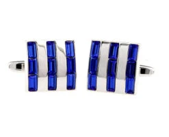 Royal Blue Baguette Crystal Square Cufflinks (V-CF-50350BL) 7 Royal Blue Baguette Crystal Square Cufflinks (V-CF-50350BL) -Fashion Formal Wear Store V CF 50350BL 3 75567.1534449176