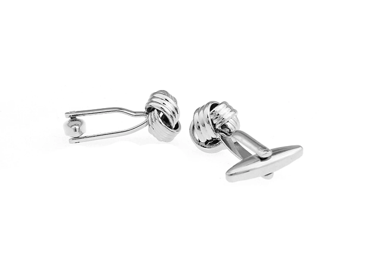 Small Love Knots Cufflinks (V-CF-56516) 4 Small Love Knots Cufflinks (V-CF-56516) - Image 2