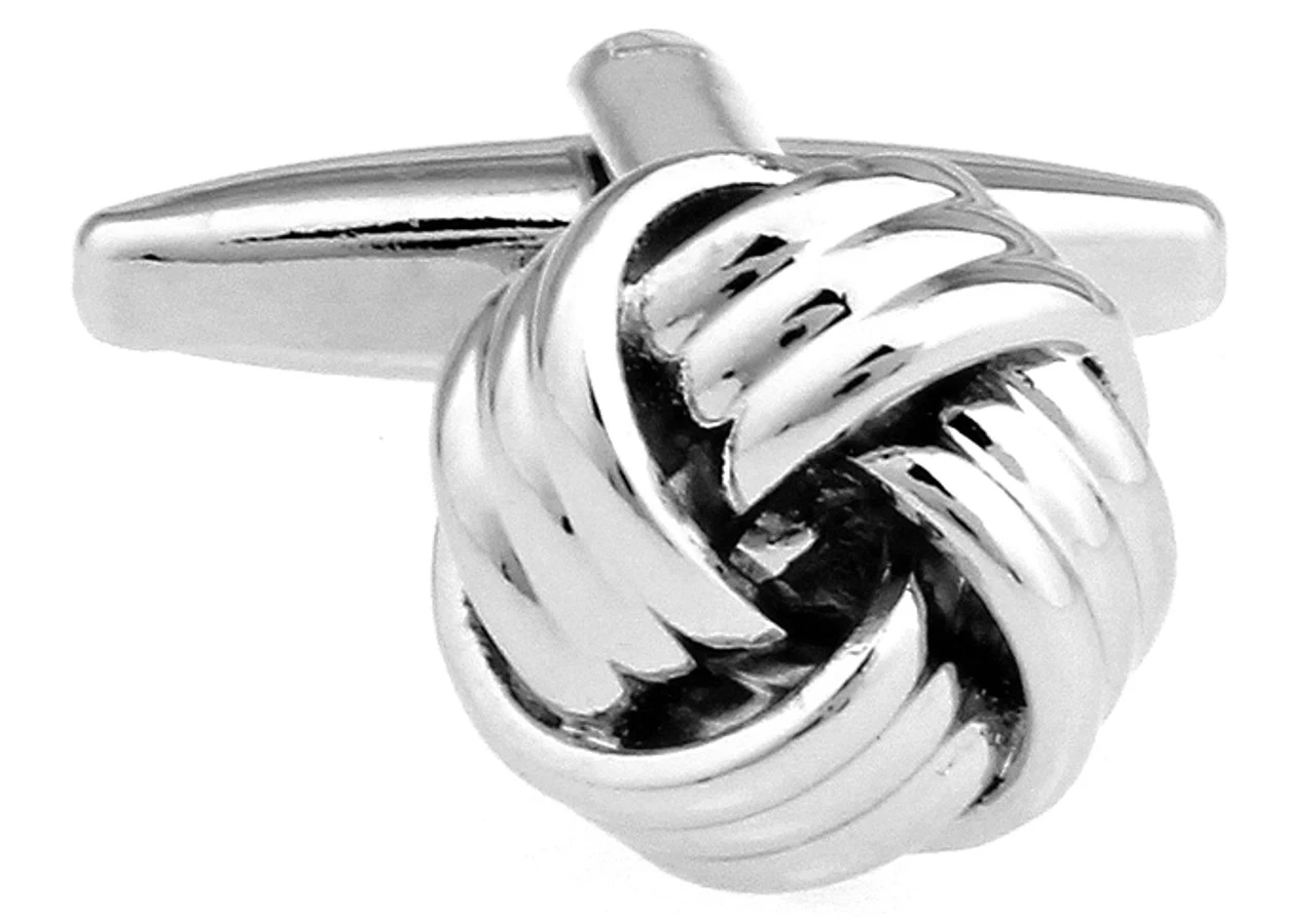 Small Love Knots Cufflinks (V-CF-56516) 3 Small Love Knots Cufflinks (V-CF-56516)