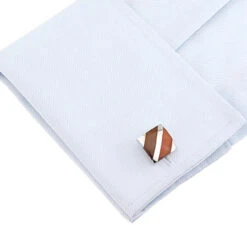 Caramel Colored Cat's Eye Cufflinks (V-CF-60694BR) -Fashion Formal Wear Store V CF 60694BR 4 74649.1534873547