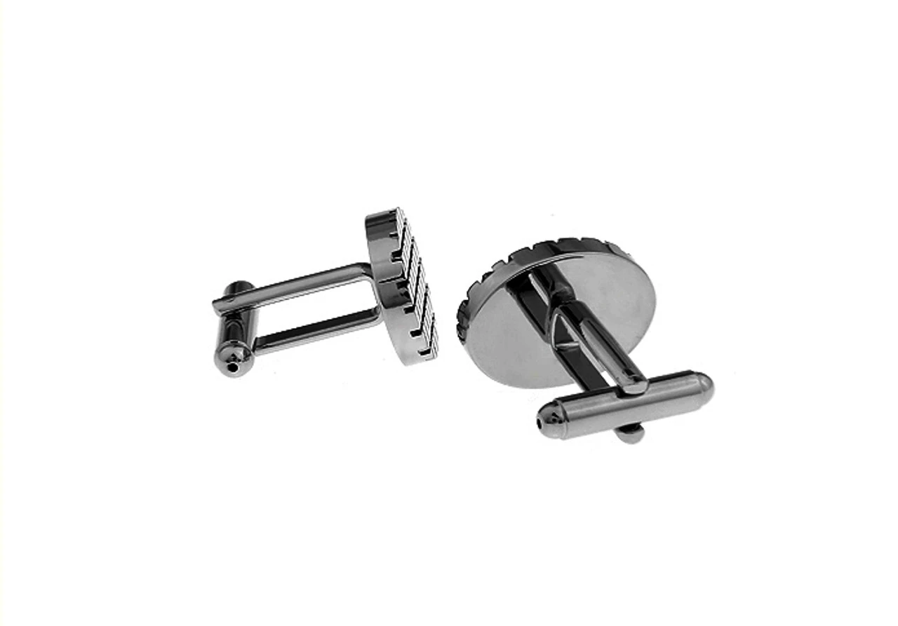 Notched Tungsten Cufflinks (V-CF-63884T) 4 Notched Tungsten Cufflinks (V-CF-63884T) - Image 2