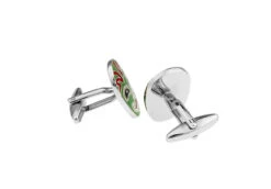 Green Kabuki Mask Cufflinks (V-CF-64675) -Fashion Formal Wear Store V CF 64675 2 63514.1535034794