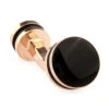 Double Sided Black Coated Enamel Rose Gold Cufflinks (V-CF-65625B-RG) -Fashion Formal Wear Store V CF 65625B RG 2 63280.1523429059