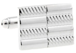Rectangle Silver Cufflinks (V-CF-70739)