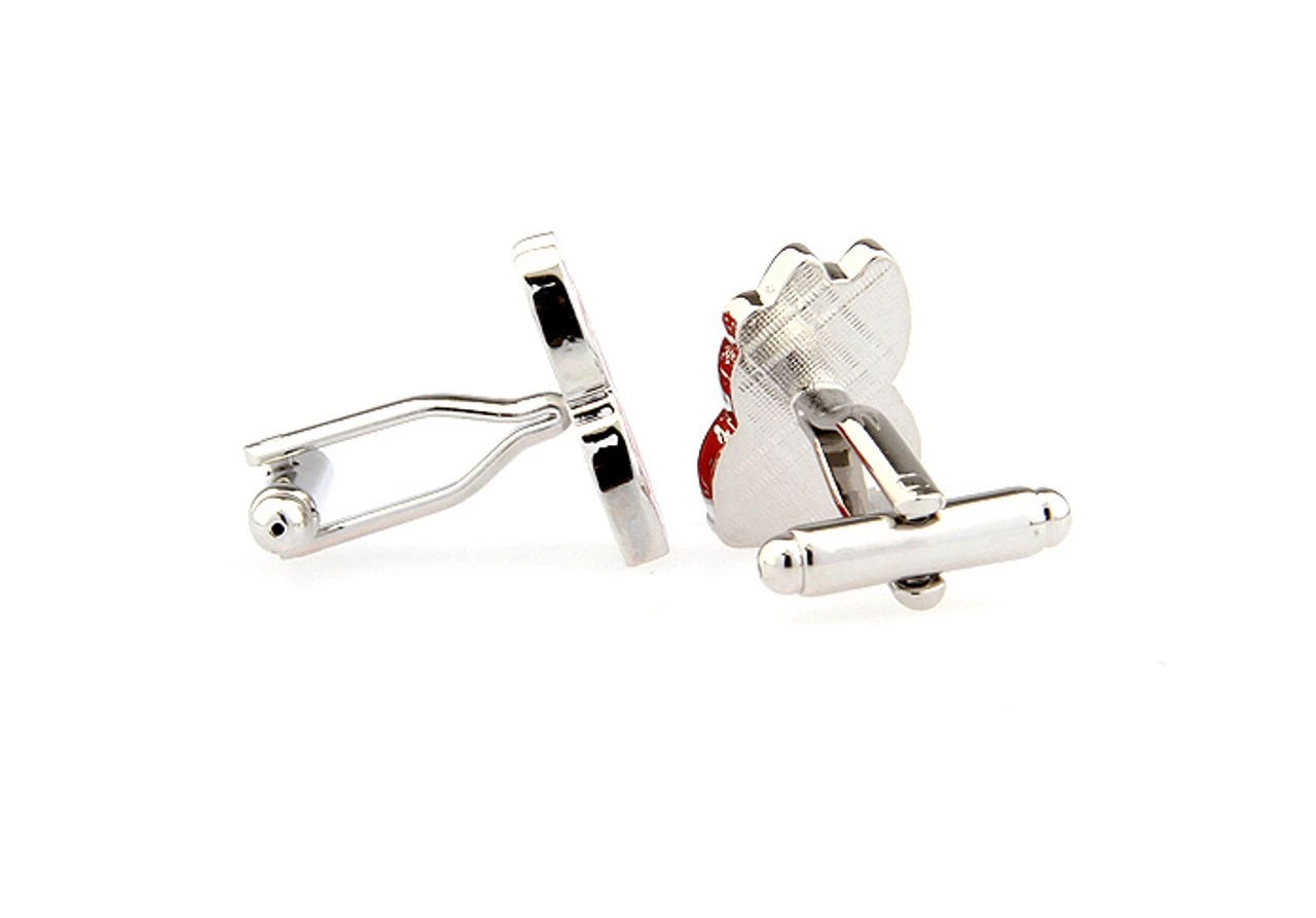 Maneki-neko Good Fortune Cat Red Cufflinks (V-CF-70962R) 4 Maneki-neko Good Fortune Cat Red Cufflinks (V-CF-70962R) - Image 2