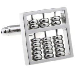 Large Silver Abacus Cufflinks (V-CF-71095)