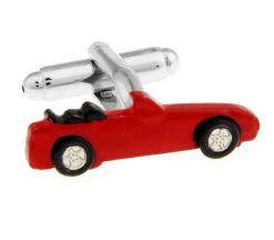 Red Convertible Sport Car Cufflinks (V-CF-7208R)