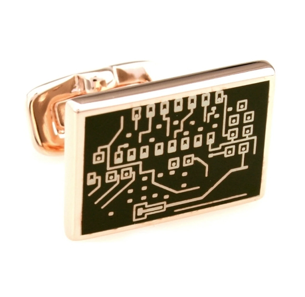 Electronic Computer Board In Rose Gold Cufflinks (V-CF-7700GR-RG) 4 Electronic Computer Board In Rose Gold Cufflinks (V-CF-7700GR-RG) - Image 2
