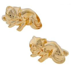 Gold Cat Cufflinks (V-CF-90198)