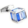Small Blue Cubed Baguette Swarovski® Crystal Cufflinks (V-CF-C1000BL-S) -Fashion Formal Wear Store V CF C1000BL S 2 83114.1522715418
