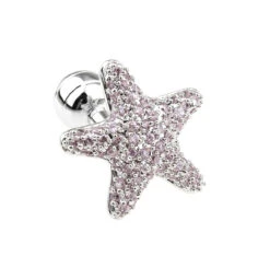 Pink Swarovski® Crystal Starfish Cufflinks (V-CF-C1500P-S)