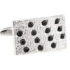Black Crystal Hammered Silver Metal Cufflinks (V-CF-C40358B-S) 2 Black Crystal Hammered Silver Metal Cufflinks (V-CF-C40358B-S) -Fashion Formal Wear Store V CF C40358B S 2 99641.1522723954