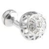 Diamond Crystal Silver Dome Cufflinks (V-CF-C40456C-S) -Fashion Formal Wear Store V CF C40456C S 2 55022.1522705331