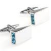 Petite Triangular Aqua Swarovski® Crystals Cufflinks (V-CF-C418TBL) 1 Petite Triangular Aqua Swarovski® Crystals Cufflinks (V-CF-C418TBL) -Fashion Formal Wear Store V CF C418TBL 2 61141.1522710972