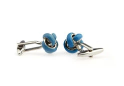 Blue Enamel Classic Love Knot Cufflinks (V-CF-C510032BL) 7 Blue Enamel Classic Love Knot Cufflinks (V-CF-C510032BL) -Fashion Formal Wear Store V CF C510032BL 2 05345.1524206761