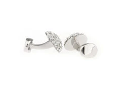 Diamond Swarovski® Crystal Round Dome Cufflinks (V-CF-C51179C-S) -Fashion Formal Wear Store V CF C51179C S 2 43133.1522705371
