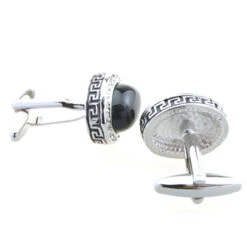 Green Glass Cabochon Crystal Cufflinks (V-CF-C51546GR) -Fashion Formal Wear Store V CF C51546GR 2 60811.1522702691