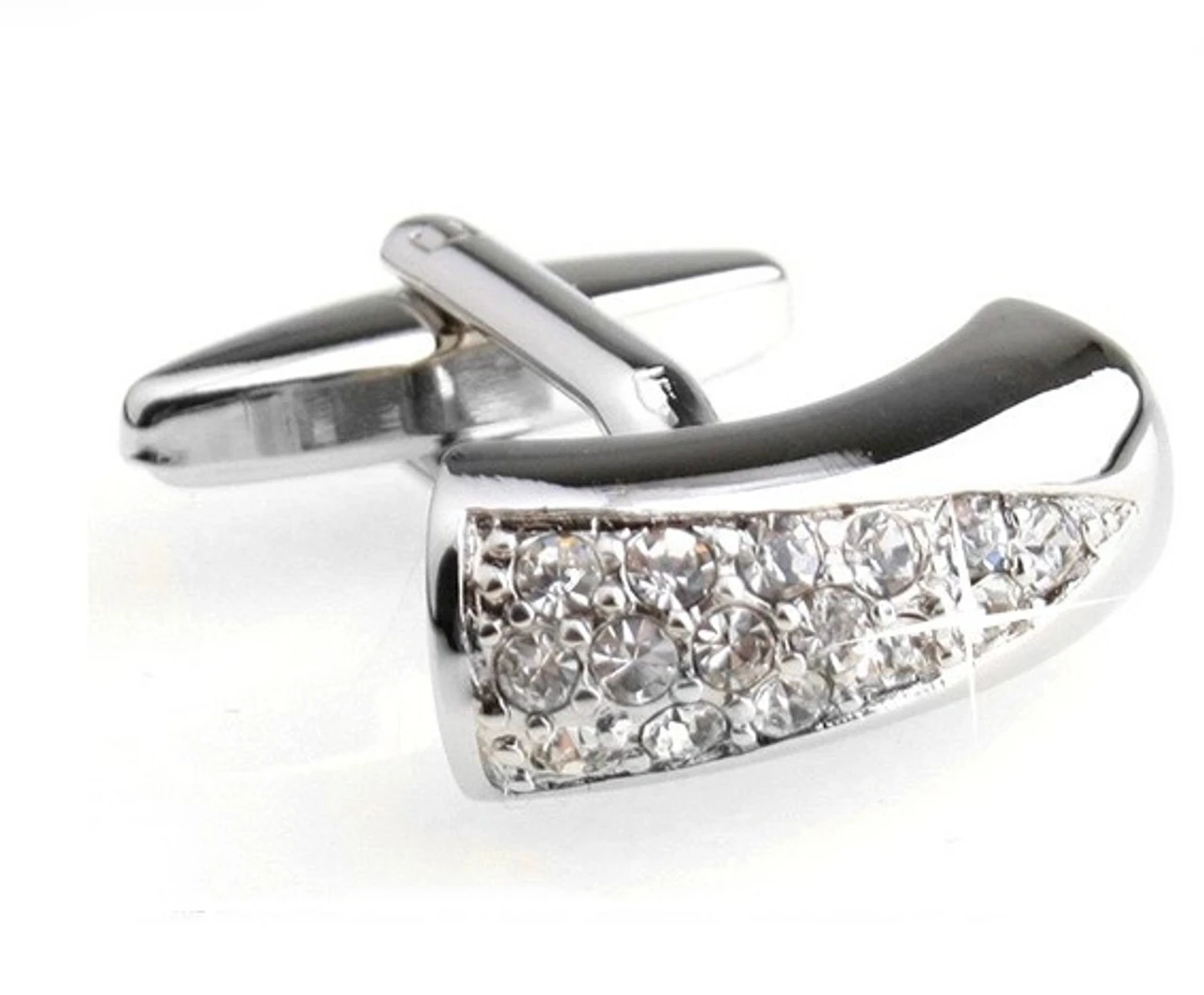 Diamond Swarovski® Crystal Arch Cufflinks (V-CF-C525C) 3 Diamond Swarovski® Crystal Arch Cufflinks (V-CF-C525C)