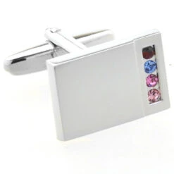 Petite Multi Crystal Cufflinks (V-CF-C53142MT-S)