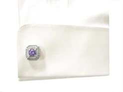 Large Purple Crystal Cufflinks (V-CF-C53495-PR) -Fashion Formal Wear Store V CF C53495 PR 3 55614.1579904193